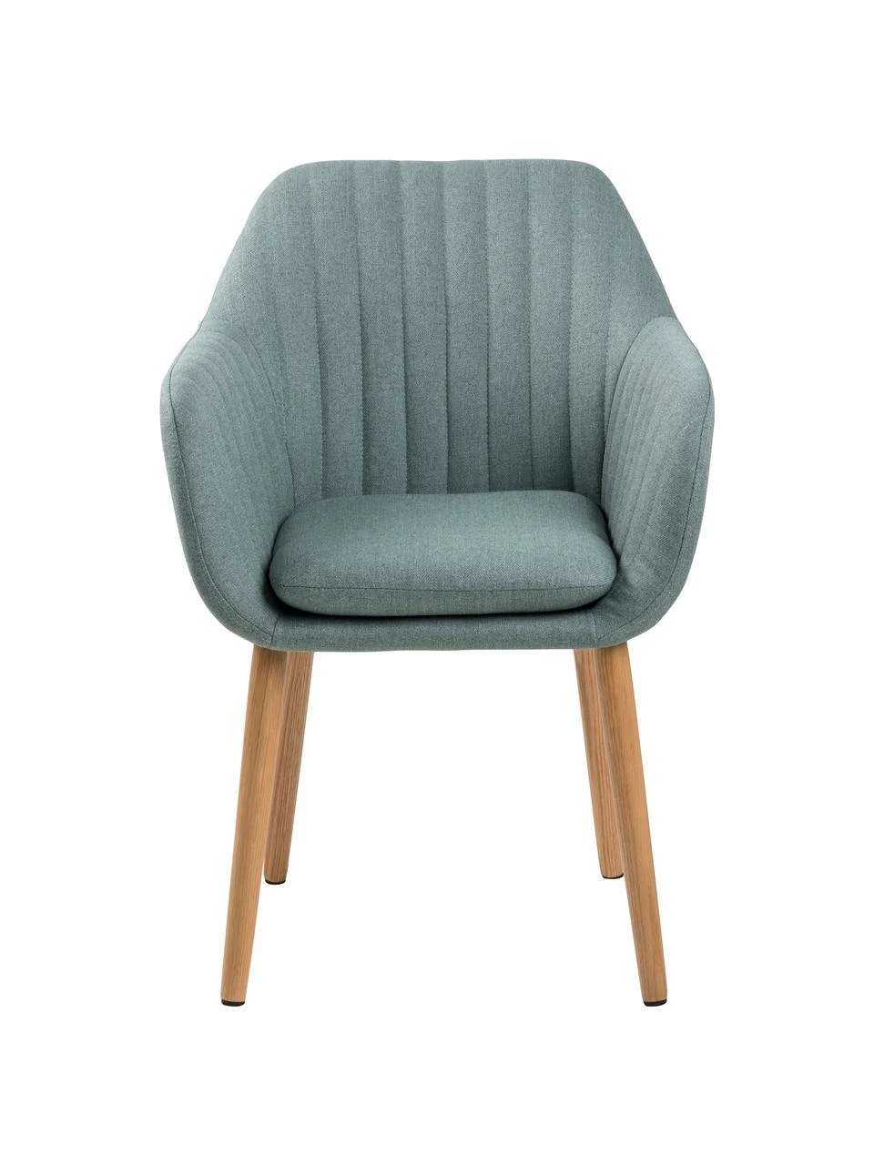 Armlehnstuhl Emilia in Grün mit Holzbeinen, B 57 x T 59 cm 6 Armlehnstuhl Emilia in Grün mit Holzbeinen, B 57 x T 59 cm – Bild 4