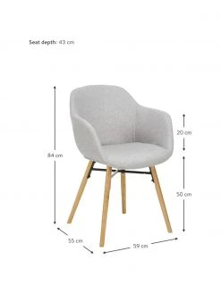 Westwing Collection Armlehnstuhl Fiji mit schmaler Sitzschale, B 59 x T 55 cm -Esszimmer Verkäufe Armlehnstuhl Fiji mit schmaler Sitzschale 15