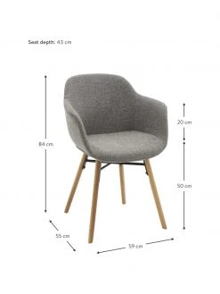 Westwing Collection Armlehnstuhl Fiji mit schmaler Sitzschale, B 59 x T 55 cm -Esszimmer Verkäufe Armlehnstuhl Fiji mit schmaler Sitzschale 26