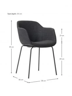 Westwing Collection Armlehnstuhl Fiji mit schmaler Sitzschale, B 58 x T 56 cm -Esszimmer Verkäufe Armlehnstuhl Fiji mit schmaler Sitzschale 38