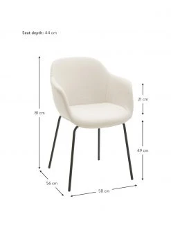 Westwing Collection Armlehnstuhl Fiji mit schmaler Sitzschale, B 58 x T 56 cm -Esszimmer Verkäufe Armlehnstuhl Fiji mit schmaler Sitzschale 9