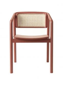Westwing Collection Armlehnstuhl Gali mit Wiener Geflecht in Terrakotta, B 56 x T 55 cm -Esszimmer Verkäufe Armlehnstuhl Gali mit Wiener Geflecht in Terrakotta 4