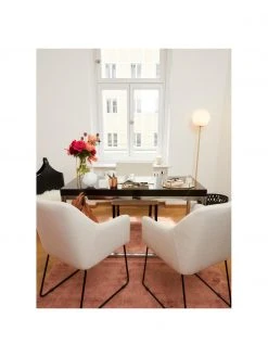 Westwing Collection Armlehnstuhl Isla in Cremewei&szlig;, B 60 x T 62 cm -Esszimmer Verkäufe Armlehnstuhl Isla in Cremeweiss 2