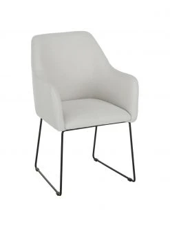 Westwing Collection Armlehnstuhl Isla in Cremeweiß, B 60 x T 62 cm