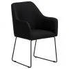 Westwing Collection Armlehnstuhl Isla in Schwarz, B 60 x T 62 cm