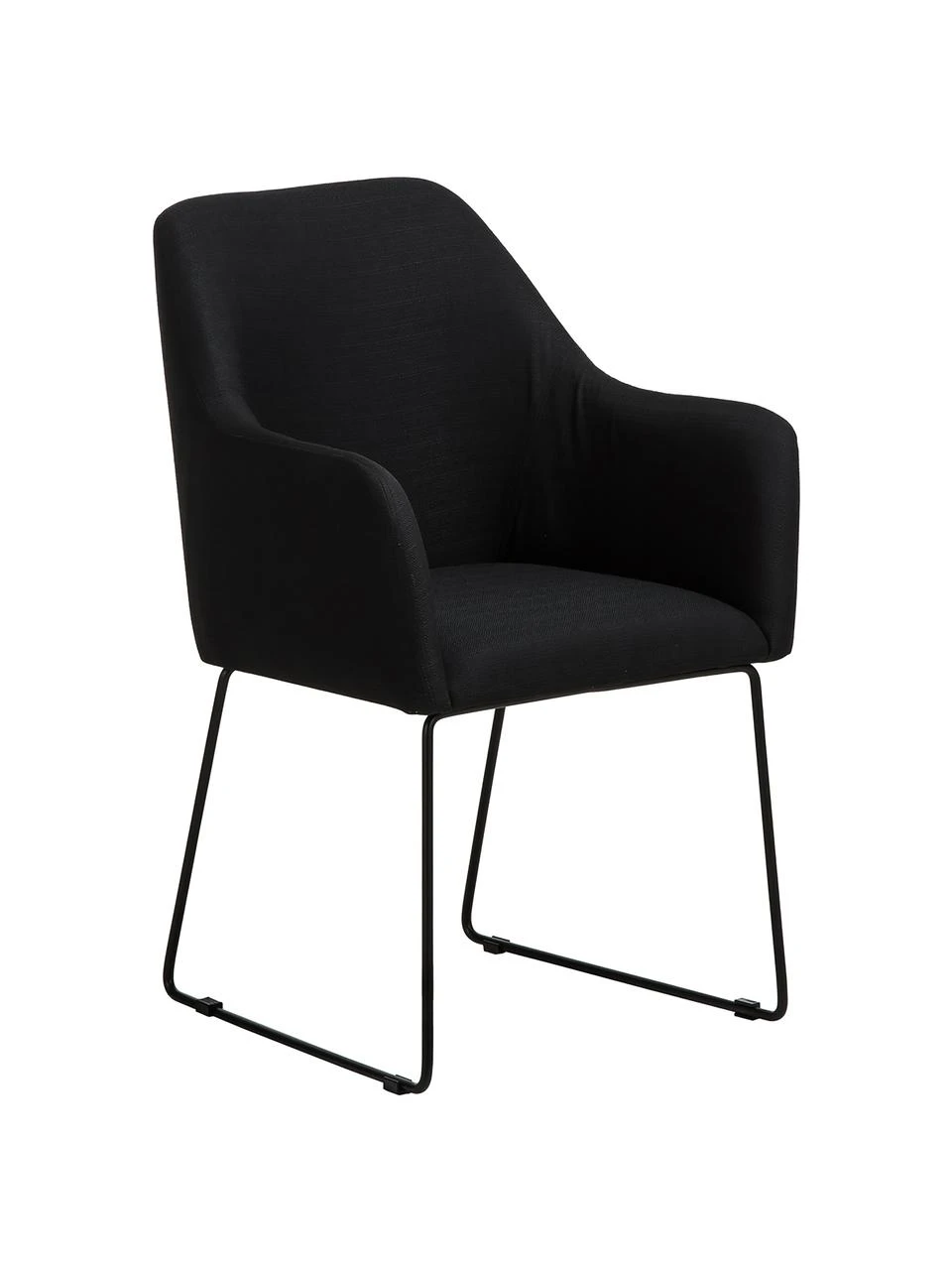 Westwing Collection Armlehnstuhl Isla in Schwarz, B 60 x T 62 cm 3 Westwing Collection Armlehnstuhl Isla in Schwarz, B 60 x T 62 cm