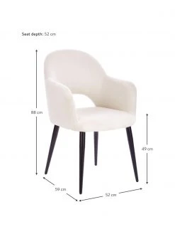 Westwing Collection Armlehnstuhl Rachel in Beige, B 52 x T 59 cm -Esszimmer Verkäufe Armlehnstuhl Rachel in Beige 2