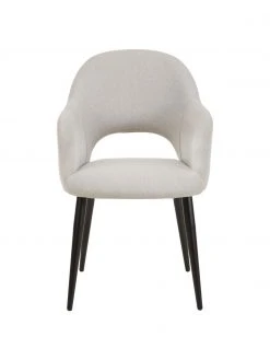 Westwing Collection Armlehnstuhl Rachel in Grau, B 52 x T 59 cm -Esszimmer Verkäufe Armlehnstuhl Rachel in Grau 2