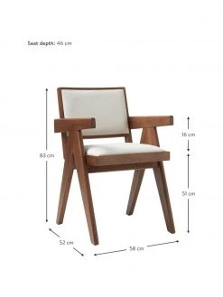Westwing Collection Armlehnstuhl Sissi mit Polsterung, B 58 x T 52 cm -Esszimmer Verkäufe Armlehnstuhl Sissi mit Polsterung 8