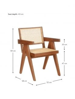 Westwing Collection Armlehnstuhl Sissi mit Wiener Geflecht, B 52 x T 58 cm -Esszimmer Verkäufe Armlehnstuhl Sissi mit Wiener Geflecht 16