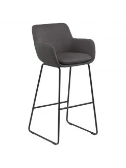 Barstühle Lisa in Grau, 2 Stück, B 52 x H 100 cm