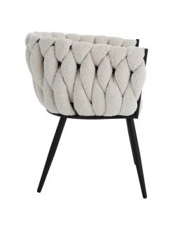 Boucl&eacute;-Armlehnstuhl Molto in Wei&szlig;, B 63 x T 52 cm -Esszimmer Verkäufe Boucle Armlehnstuhl Molto in Weiss 4