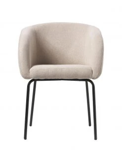 Westwing Collection Bouclé-Cocktailsessel Alani in Beige, B 51 x H 78 cm -Esszimmer Verkäufe Boucle Cocktailsessel Alani in Beige 2