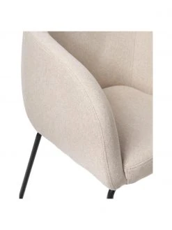 Westwing Collection Bouclé-Cocktailsessel Alani in Beige, B 51 x H 78 cm -Esszimmer Verkäufe Boucle Cocktailsessel Alani in Beige 5