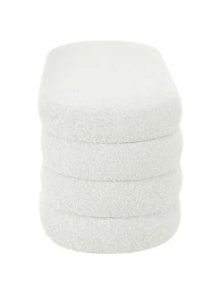 Westwing Collection Boucl&eacute;-Polsterbank Alto in Cremewei&szlig;, B 110 x H 47 cm -Esszimmer Verkäufe Boucle Polsterbank Alto in Cremeweiss 5