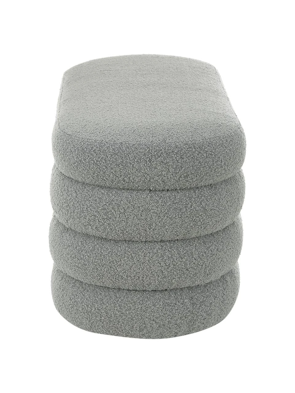 Westwing Collection Bouclé-Polsterbank Alto in Grau, B 110 x H 47 cm 7 Westwing Collection Bouclé-Polsterbank Alto in Grau, B 110 x H 47 cm – Bild 5