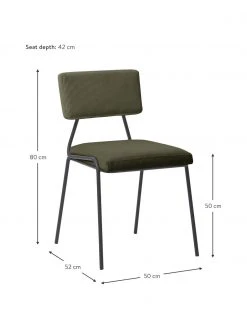 Westwing Collection Cord-Polsterstühle Mats in Grün, 2 Stück, B 50 x H 80 cm 10 Westwing Collection Cord-Polsterstühle Mats in Grün, 2 Stück, B 50 x H 80 cm -Esszimmer Verkäufe Cord Polsterstuhle Mats in Grun 2 Stuck 2