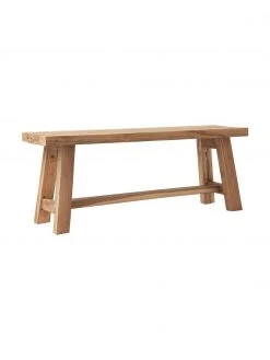 Westwing Collection Deko-Bank Lawas aus Teakholz, B 120 x H 45 cm