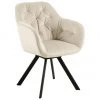 Drehbarer Samt-Armlehnstuhl Lucie in Beige, B 58 x T 62 cm -Esszimmer Verkäufe Drehbarer Samt Armlehnstuhl Lucie in Beige
