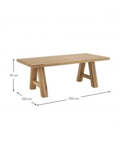 Westwing Collection Esstisch Ashton aus Eichenholz, in verschiedenen Gr&ouml;&szlig;en, B 200 x T 100 cm -Esszimmer Verkäufe Esstisch Ashton aus Eichenholz in verschiedenen Grossen 9