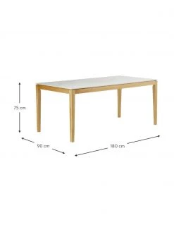 Westwing Collection Esstisch Jackson mit Marmoroptik, 180 x 90 cm, B 180 x T 90 cm -Esszimmer Verkäufe Esstisch Jackson mit Marmoroptik 180 x 90 cm 3