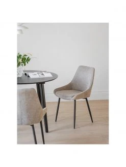 Rowico Esstisch Yumi mit Polsterst&uuml;hlen in Schwarz/Beige, 5-tlg., Set mit verschiedenen Größen -Esszimmer Verkäufe Esstisch Yumi mit Polsterstuhlen in SchwarzBeige 5 tlg 2