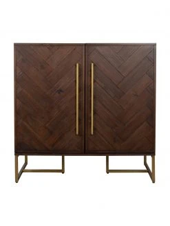 Dutchbone Fischgrät-Barschrank Class mit Akazienholzfurnier, B 100 x H 100 cm -Esszimmer Verkäufe Fischgrat Barschrank Class mit Akazienholzfurnier 3