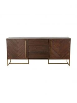 Dutchbone Fischgr&auml;t-Sideboard Class mit T&uuml;ren und Akazienholzfurnier, B 180 x H 80 cm -Esszimmer Verkäufe Fischgrat Sideboard Class mit Turen und Akazienholzfurnier 4
