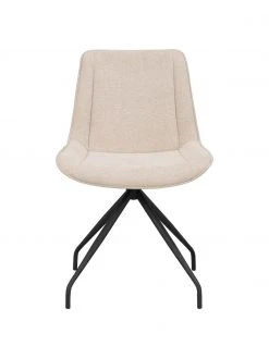 Rowico Gepolsterte Drehstühle Rossport in Beige mit Metall-Beinen, 2 Stück, B 52 x T 58 cm -Esszimmer Verkäufe Gepolsterte Drehstuhle Rossport in Beige mit Metall Beinen 2 Stuck 3