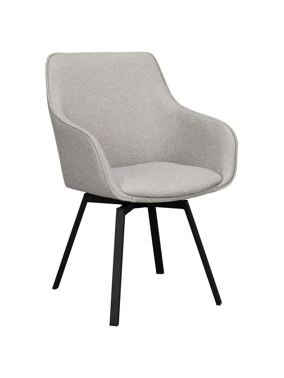 Rowico Gepolsterter Armlehndrehstuhl Alison in Greige mit Metall-Beinen, B 58 x T 59 cm 3 Rowico Gepolsterter Armlehndrehstuhl Alison in Greige mit Metall-Beinen, B 58 x T 59 cm