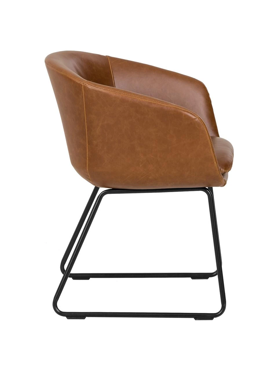 Westwing Collection Gepolsterter Armlehnstuhl Juri aus Kunstleder, B 58 x T 58 cm 8 Westwing Collection Gepolsterter Armlehnstuhl Juri aus Kunstleder, B 58 x T 58 cm – Bild 6