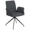 Gepolsterter Drehstuhl Naya in Dunkelgrau, B 59 x T 59 cm -Esszimmer Verkäufe Gepolsterter Drehstuhl Naya in Dunkelgrau