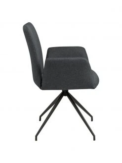 Gepolsterter Drehstuhl Naya in Dunkelgrau, B 59 x T 59 cm -Esszimmer Verkäufe Gepolsterter Drehstuhl Naya in Dunkelgrau 5