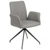Gepolsterter Drehstuhl Naya in Grau, B 59 x T 59 cm -Esszimmer Verkäufe Gepolsterter Drehstuhl Naya in Grau