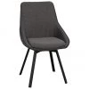 Rowico Gepolsteter Drehstuhl Alison in Dunkelgrau mit Metall-Beinen, B 51 x T 57 cm -Esszimmer Verkäufe Gepolsteter Drehstuhl Alison in Dunkelgrau mit Metall Beinen