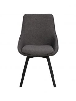 Rowico Gepolsteter Drehstuhl Alison in Dunkelgrau mit Metall-Beinen, B 51 x T 57 cm 11 Rowico Gepolsteter Drehstuhl Alison in Dunkelgrau mit Metall-Beinen, B 51 x T 57 cm -Esszimmer Verkäufe Gepolsteter Drehstuhl Alison in Dunkelgrau mit Metall Beinen 3