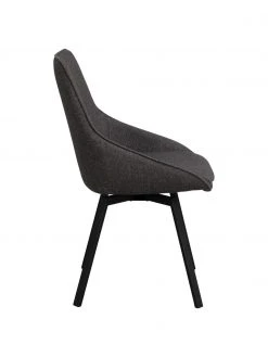 Rowico Gepolsteter Drehstuhl Alison in Dunkelgrau mit Metall-Beinen, B 51 x T 57 cm 12 Rowico Gepolsteter Drehstuhl Alison in Dunkelgrau mit Metall-Beinen, B 51 x T 57 cm -Esszimmer Verkäufe Gepolsteter Drehstuhl Alison in Dunkelgrau mit Metall Beinen 4