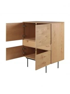 Highboard Allure mit Schublade und Türen aus Eichenholzfurnier, B 100 x H 120 cm 12 Highboard Allure mit Schublade und Türen aus Eichenholzfurnier, B 100 x H 120 cm -Esszimmer Verkäufe Highboard Allure mit Schublade und Turen aus Eichenholzfurnier 4