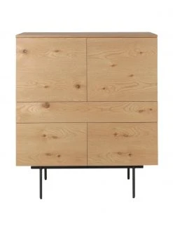 Highboard Allure mit Schublade und Türen aus Eichenholzfurnier, B 100 x H 120 cm 13 Highboard Allure mit Schublade und Türen aus Eichenholzfurnier, B 100 x H 120 cm -Esszimmer Verkäufe Highboard Allure mit Schublade und Turen aus Eichenholzfurnier 5