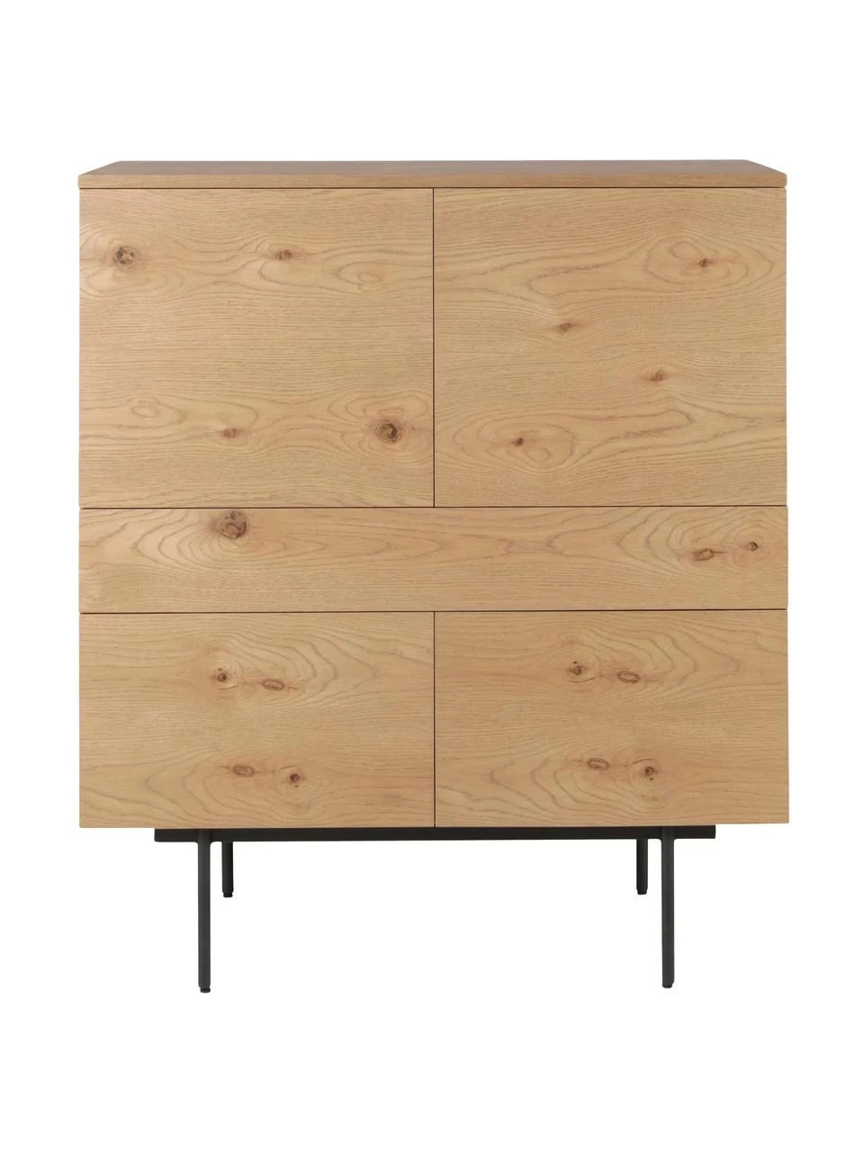 Highboard Allure mit Schublade und Türen aus Eichenholzfurnier, B 100 x H 120 cm 8 Highboard Allure mit Schublade und Türen aus Eichenholzfurnier, B 100 x H 120 cm – Bild 6