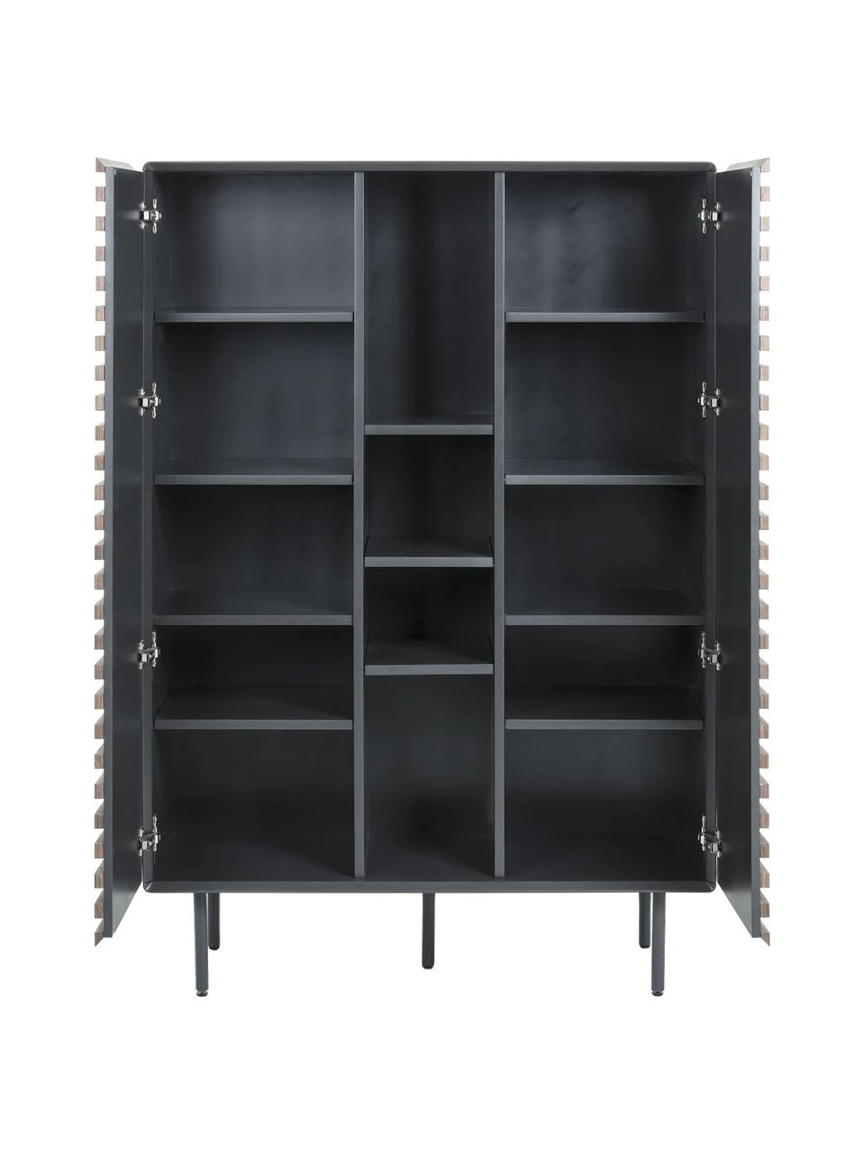 Highboard Kesia mit Walnussfurnier, B 105 x H 155 cm 7 Highboard Kesia mit Walnussfurnier, B 105 x H 155 cm – Bild 5