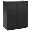 Westwing Collection Highboard Noel aus Eschenholzfurnier in Schwarz, B 100 x H 120 cm -Esszimmer Verkäufe Highboard Noel aus Eschenholzfurnier in Schwarz