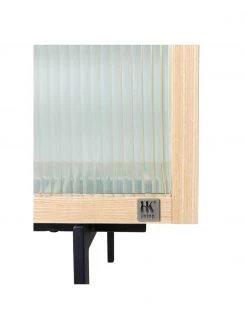 HKliving Highboard Oli mit Glas-Schiebet&uuml;ren, B 80 x H 89 cm -Esszimmer Verkäufe Highboard Oli mit Glas Schiebeturen 5