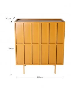 HKliving Highboard Pebble in Orange, B 80 x H 89 cm -Esszimmer Verkäufe Highboard Pebble in Orange 2