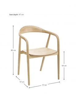 Westwing Collection Holz-Armlehnstuhl Angelina, B 57 x H 80 cm 11 Westwing Collection Holz-Armlehnstuhl Angelina, B 57 x H 80 cm -Esszimmer Verkäufe Holz Armlehnstuhl Angelina 3