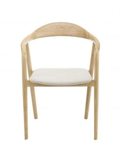 Westwing Collection Holz-Armlehnstuhl Angelina mit Sitzpolster, B 57 x H 80 cm -Esszimmer Verkäufe Holz Armlehnstuhl Angelina mit Sitzpolster 3