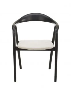 Westwing Collection Holz-Armlehnstuhl Angelina mit Sitzpolster in Schwarz, B 57 x H 80 cm -Esszimmer Verkäufe Holz Armlehnstuhl Angelina mit Sitzpolster in Schwarz 10