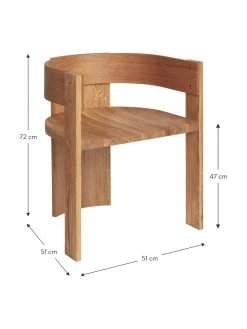 Kristina Dam Holz-Armlehnstuhl Collector, B 51 x T 51 cm -Esszimmer Verkäufe Holz Armlehnstuhl Collector 3