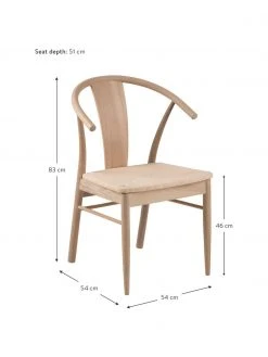 Holz-Armlehnstuhl Janik mit Binsengeflecht, B 54 x T 54 cm -Esszimmer Verkäufe Holz Armlehnstuhl Janik mit Binsengeflecht 3