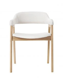 Westwing Collection Holz-Armlehnstuhl Santiano mit Polsterung, B 58 x T 58 cm -Esszimmer Verkäufe Holz Armlehnstuhl Santiano mit Polsterung 5